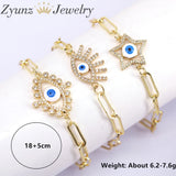 Eye Bracelet CZ Party Jewelry Women Men Eyes Adjustable Chain