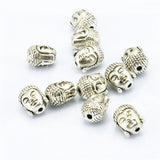 5PCS Buddha Head Lucky Bracelet DIY Loose Copper Beads 8x10mm