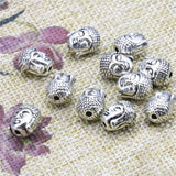 5PCS Buddha Head Lucky Bracelet DIY Loose Copper Beads 8x10mm