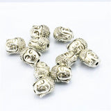 5PCS Buddha Head Lucky Bracelet DIY Loose Copper Beads 8x10mm