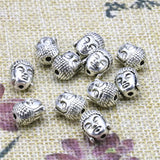 5PCS Buddha Head Lucky Bracelet DIY Loose Copper Beads 8x10mm