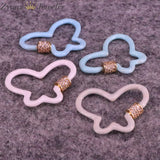 5PCS Butterfly Enamel Clasps for Jewelry Making