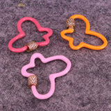 5PCS Butterfly Enamel Clasps for Jewelry Making