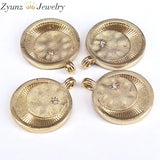 5PCS Micro Pave Cresent Moon Star Coin Pendant CZ Charm Necklace Bracelet