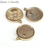 5PCS Micro Pave Cresent Moon Star Coin Pendant CZ Charm Necklace Bracelet