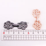 5PCS CZ Micro Pave Flower Buckle Clasp in Silver and Rose Gold