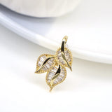 5PCS CZ Mini Small Leaf Charms for Jewelry Making Necklace Bracelet Earrings