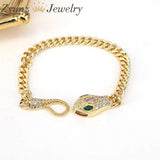 Bohemia CZ Pave Zircon Snake Bracelet Gift For Women