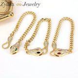 Bohemia CZ Pave Zircon Snake Bracelet Gift For Women