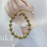 5PCS CZ Star Charm Link Chain CZ Bracelets