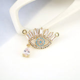 5PCS Evil Eye CZ Zircon Charms Pendants DIY Jewelry Making