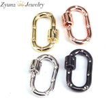 5PCS CZ Star/Heart/Oval Screw Clasp Carabiner Jewelry
