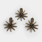 5PCS Antique Bronze Wheel Charms for Jewelry Making DIY Crafts