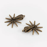 5PCS Antique Bronze Wheel Charms for Jewelry Making DIY Crafts