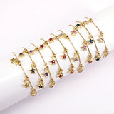 Delicate CZ Paved Star Charm Chain Bracelet for Women