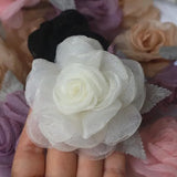 5PCS DIY Chiffon Flower Headwear Wedding Dress Home Decoration