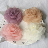 5PCS DIY Chiffon Flower Headwear Wedding Dress Home Decoration