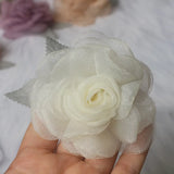 5PCS DIY Chiffon Flower Headwear Wedding Dress Home Decoration