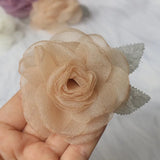5PCS DIY Chiffon Flower Headwear Wedding Dress Home Decoration
