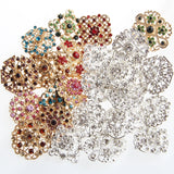 5PCS Crystal Rhinestones Brooches Pins Wedding Bouquets Metal Brooch
