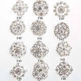 5PCS Crystal Rhinestones Brooches Pins Wedding Bouquets Metal Brooch