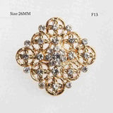 5PCS Crystal Rhinestones Brooches Pins Wedding Bouquets Metal Brooch