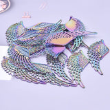 5PCS Wing Charm Pendant Rainbow Alloy For Jewelry Making Earring Necklace Bulk