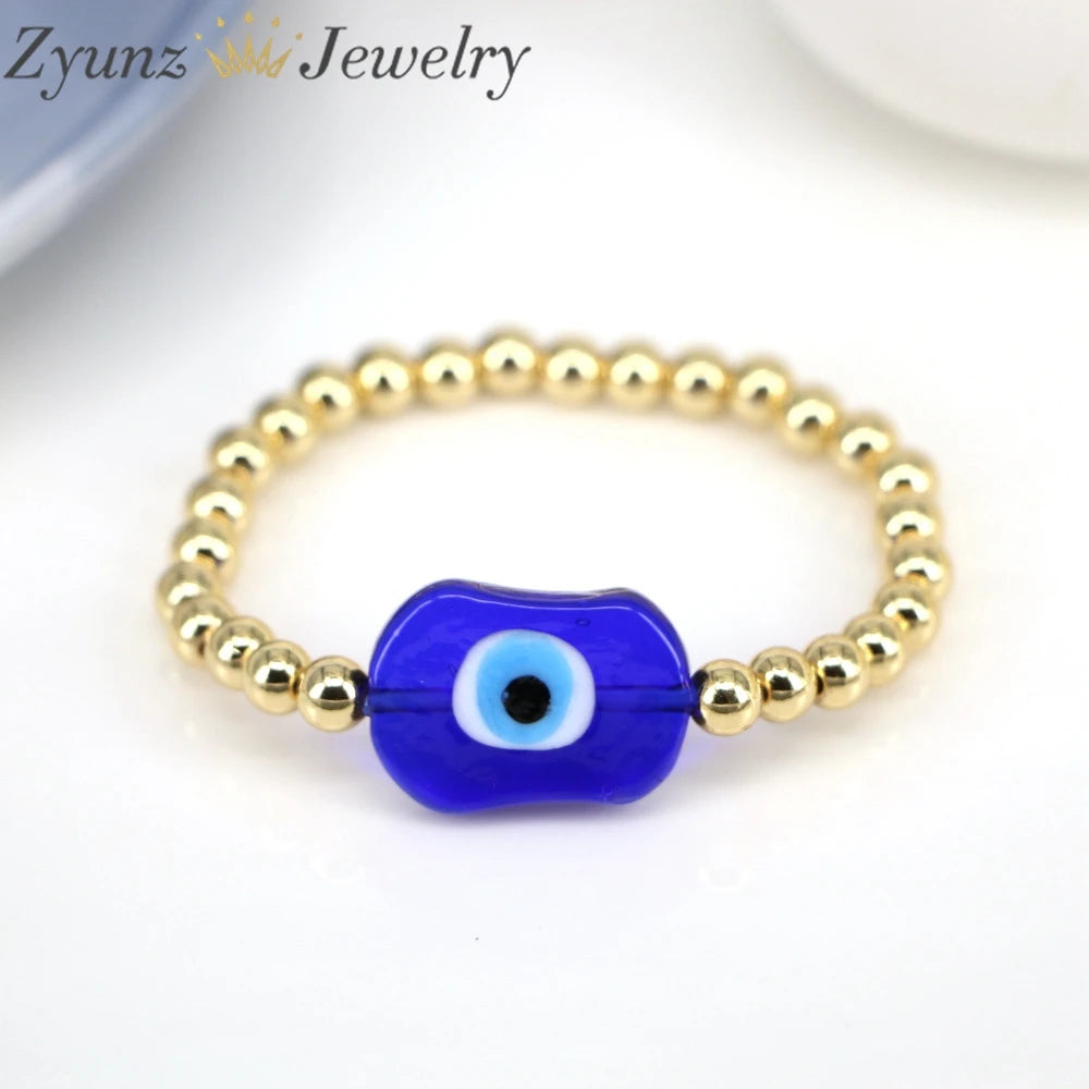 Colorful Evil Eye Bracelet for Women, Lampwork Eye Bracelet