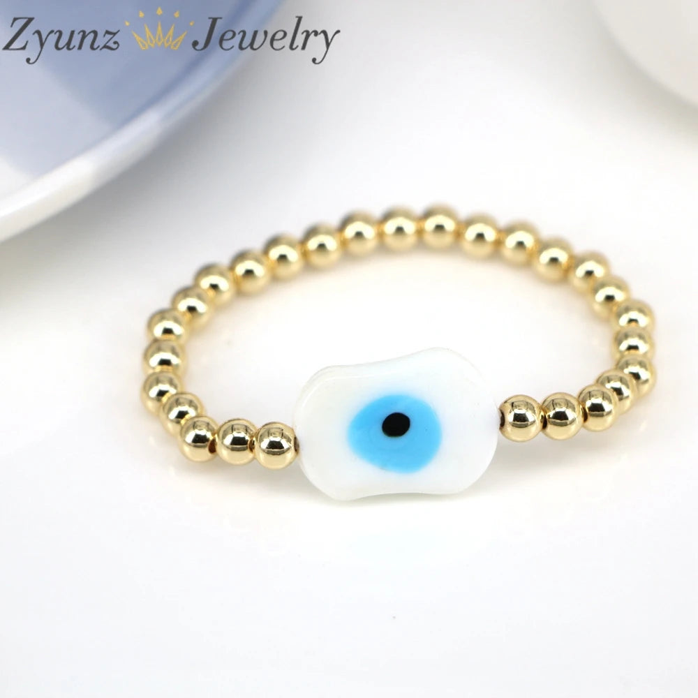 Colorful Evil Eye Bracelet for Women, Lampwork Eye Bracelet