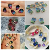 5PCS Colorful Gem Pendant Healing Crystal Charms for Jewelry Making
