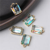5PCS Colorful Gem Pendant Healing Crystal Charms for Jewelry Making