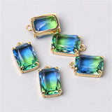 5PCS Colorful Gem Pendant Healing Crystal Charms for Jewelry Making