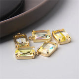 5PCS Colorful Gem Pendant Healing Crystal Charms for Jewelry Making