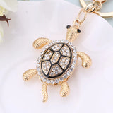 Crystal Tortoise Keychain Metal Trinkets Key Chain Ring Holder for Women