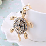 Crystal Tortoise Keychain Metal Trinkets Key Chain Ring Holder for Women