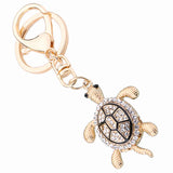 Crystal Tortoise Keychain Metal Trinkets Key Chain Ring Holder for Women
