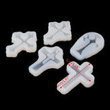 5PCS Cross Silicone Epoxy Resin Mold For Jewelry Making