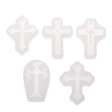 5PCS Cross Silicone Epoxy Resin Mold For Jewelry Making