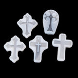 5PCS Cross Silicone Epoxy Resin Mold For Jewelry Making