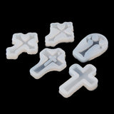 5PCS Cross Silicone Resin Mold DIY Jewelry Making Casting Mould Craft Tools
