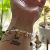 Crucifix Braided Bracelet Heart Charm Cross Jewelry
