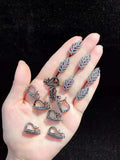 5PCS CZ Micro Pave Leaf Clasp Gold Plated DIY Jewelry Findings