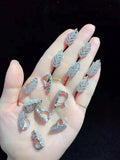 5PCS CZ Micro Pave Leaf Clasp Gold Plated DIY Jewelry Findings