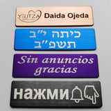 Custom Engraved Steel Brooches Pin Personalized Name Badges