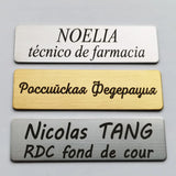 Custom Engraved Steel Brooches Pin Personalized Name Badges