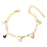 Heart Star Charm Bracelet Enamel Zircon Eye Charms for Women