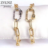 5PCS Cz Snap Clasp Charm Bracelet Heart Star Oval Shape Adjustable
