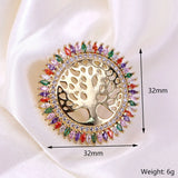 5PCS Dainty Tree of Life Necklace Round Pendant Women Girl Jewelry