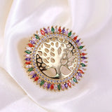 5PCS Dainty Tree of Life Necklace Round Pendant Women Girl Jewelry