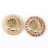5PCS Dainty Tree of Life Necklace Round Pendant Women Girl Jewelry